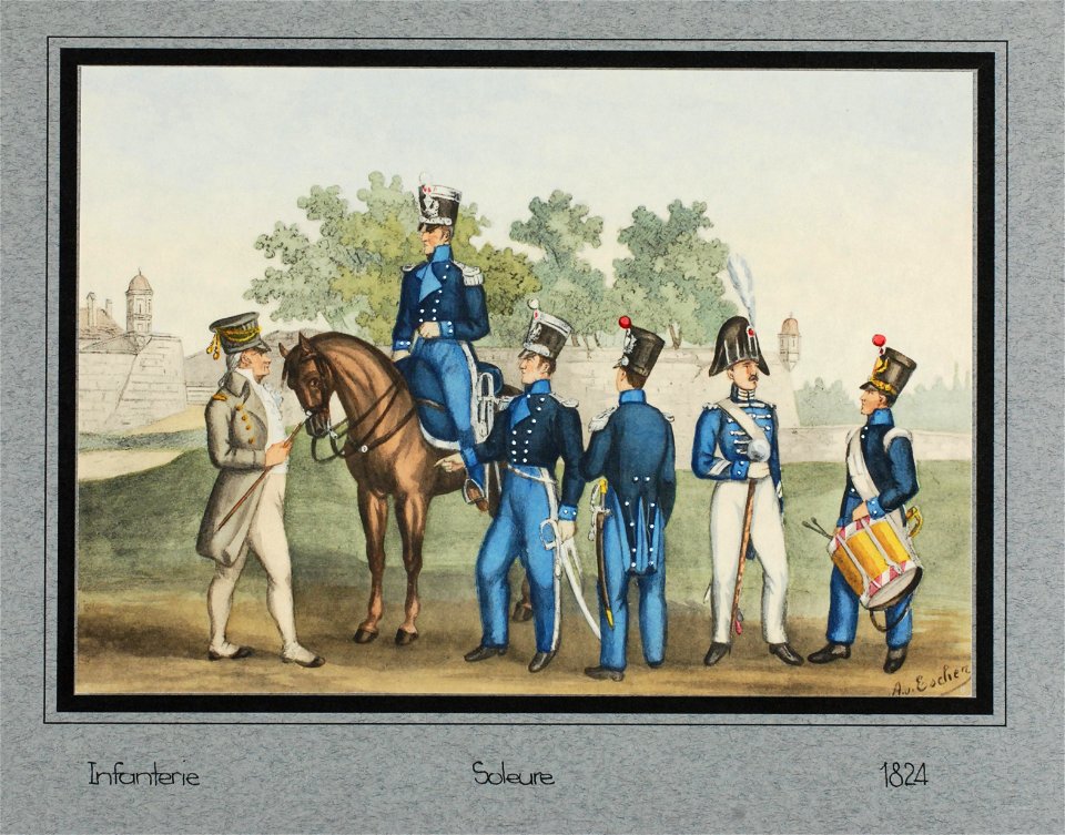 Zentralbibliothek Solothurn - Infanterie Soleure 1824 - aa0687