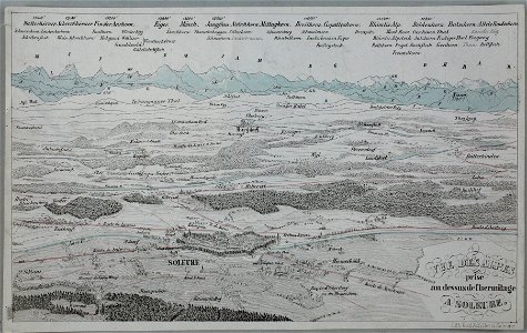 Zentralbibliothek Solothurn - VUE DES ALPES prise au dessus de lhermitage A SOLEURE - a0917