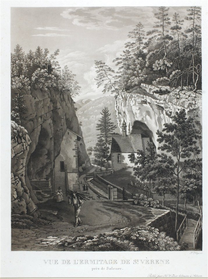 Zentralbibliothek Solothurn - VUE DE LERMITAGE DE St VÈRENE près de Soleure - aa0082