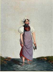 Zentralbibliothek Solothurn - Mädchen in Tracht - a0126