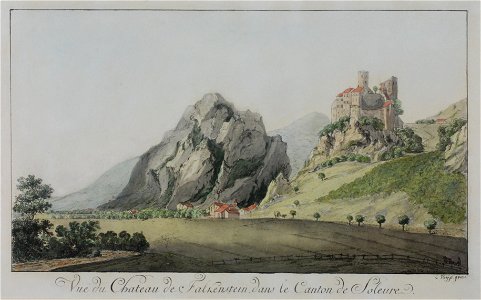 Zentralbibliothek Solothurn - Vue du Chateau de Falkenstein dans le Ct de Soleure - aa0173