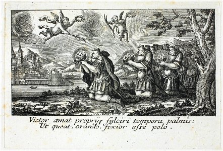 Zentralbibliothek Solothurn - Victor amat proprijs fulciri tempora palmis Ut queat orando fixior esse polo - a1054