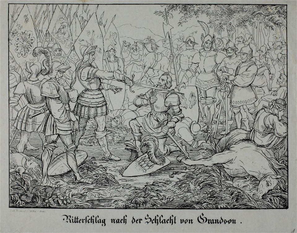 Zentralbibliothek Solothurn - Ritterschlag nach der Schlacht von Grandson - a0663