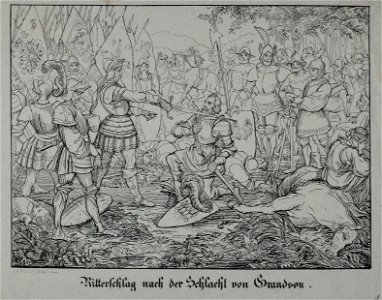 Zentralbibliothek Solothurn - Ritterschlag nach der Schlacht von Grandson - a0663