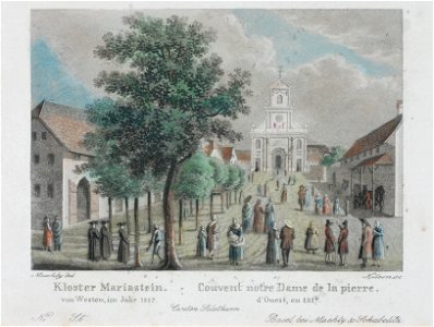 Zentralbibliothek Solothurn - Kloster Mariastein von Westen im Jahr 1837 Couvent notre Dame de la pierre dOuest en 1837 Canton Solothurn - a0346