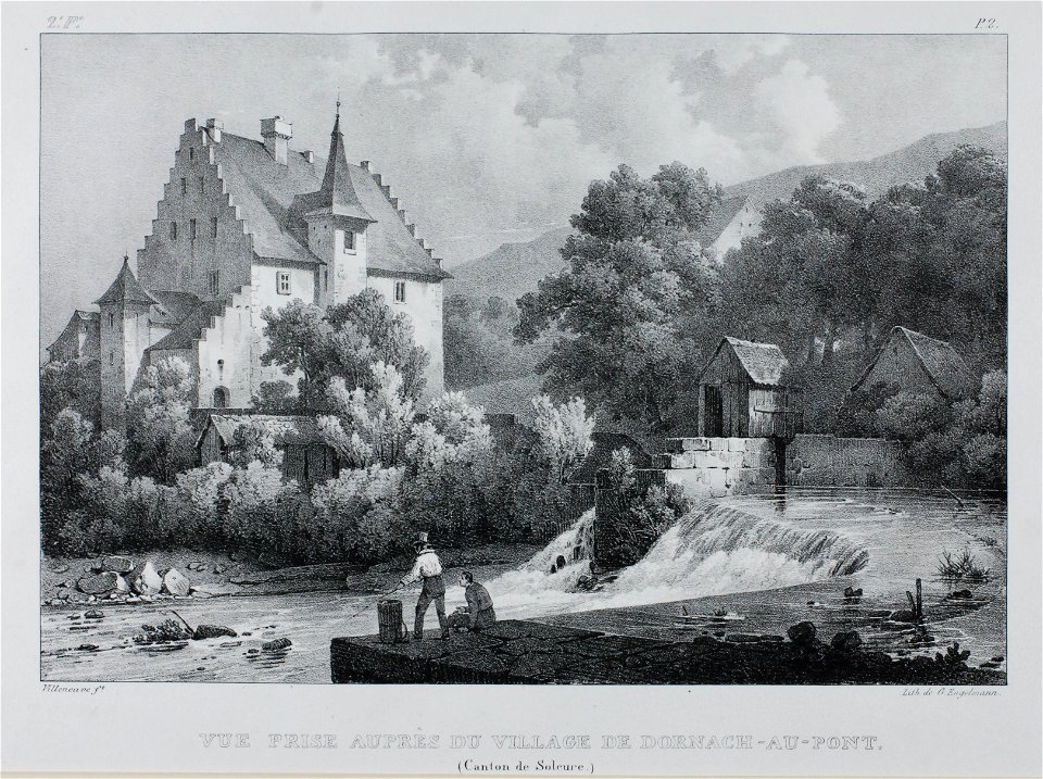 Zentralbibliothek Solothurn - VUE PRISE AUPRÈS DU VILLAGE DE DORNACHAUPONT Canton de Soleure - aa0157