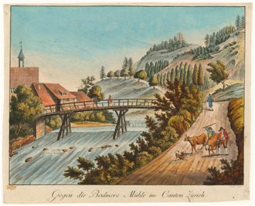 Zentralbibliothek Zürich - Gegen die Bodmers Mühle im Canton Zürich - 000006145