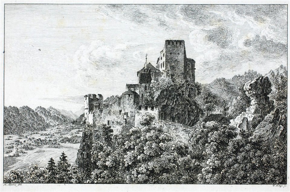 Zentralbibliothek Solothurn - Schloss Falkenstein und Dorf Balstha - a0456