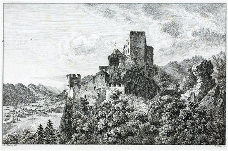 Zentralbibliothek Solothurn - Schloss Falkenstein und Dorf Balstha - a0456
