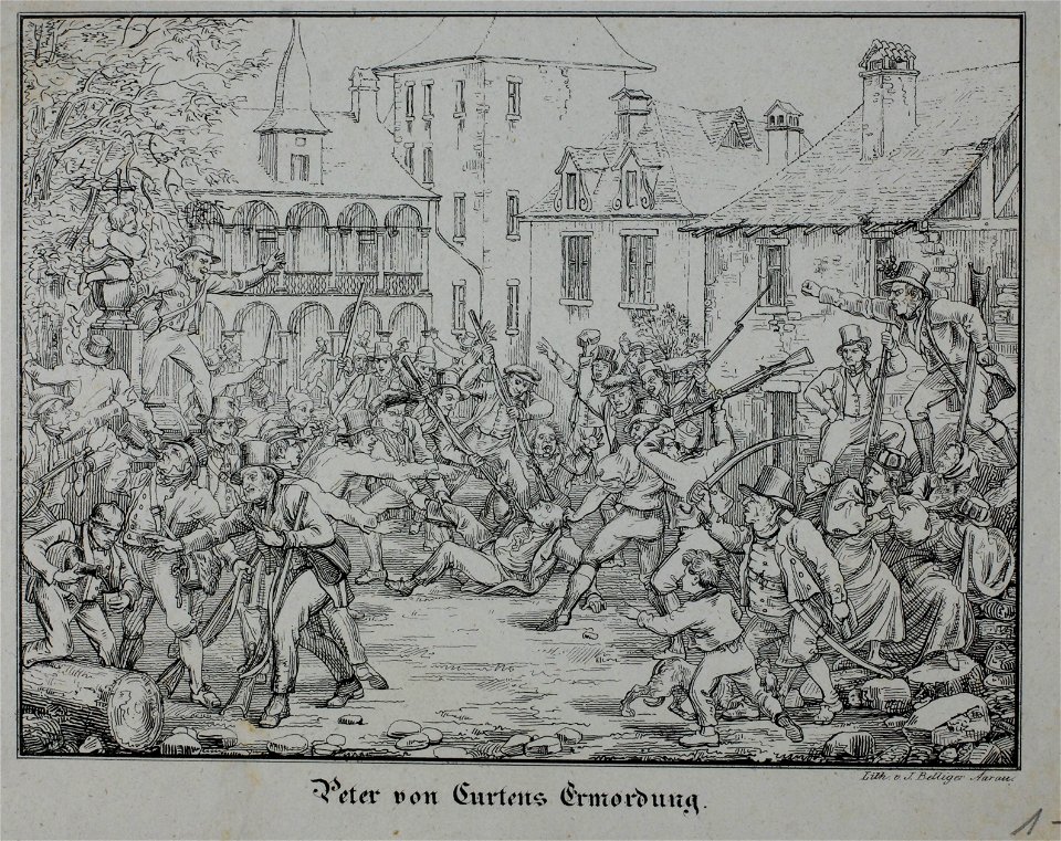 Zentralbibliothek Solothurn - Peter von Gurtens Ermordung - a0662