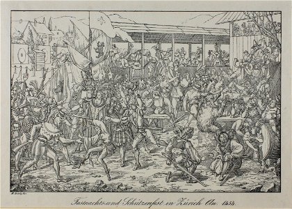 Zentralbibliothek Solothurn - Fasnachts und Schtzenfest in Zrich An 1454 - aa0386