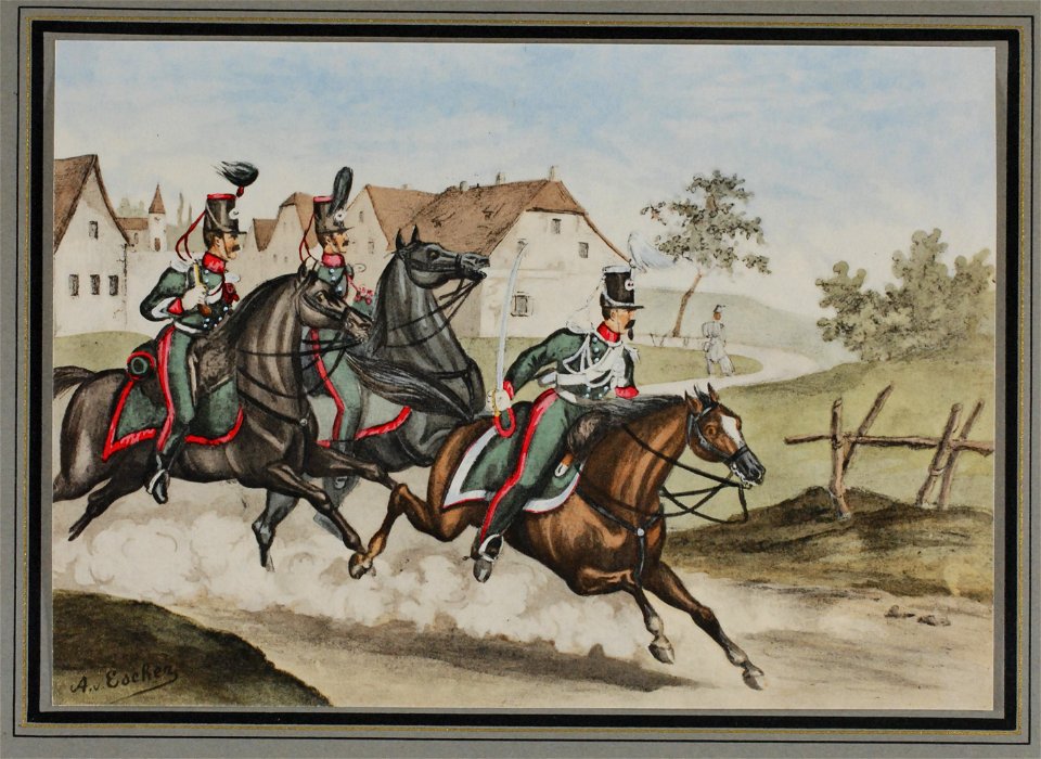 Zentralbibliothek Solothurn - Reitende Jäger Soleure 1834-48
