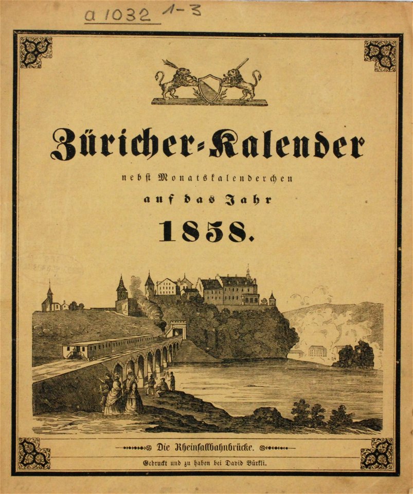 Zentralbibliothek Solothurn - Zuericher Kalender 1858