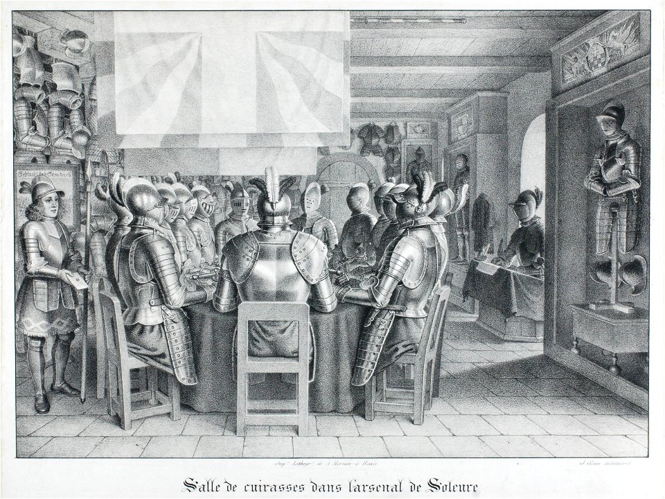 Zentralbibliothek Solothurn - Salle de cuirasses dans larsenal de Soleure - aa0037