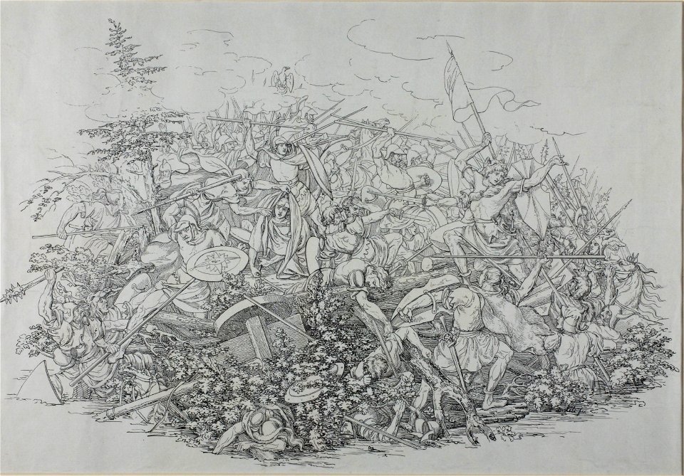 Zentralbibliothek Solothurn - Schlachtszene - aa0219