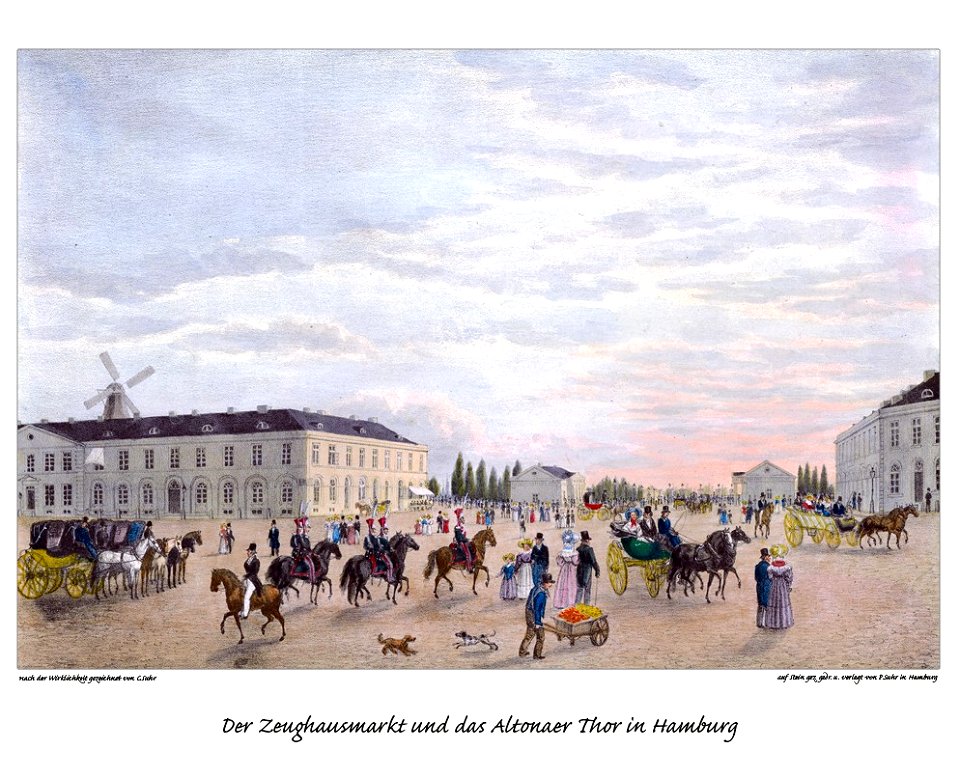Zeughausmarkt und Millerntor by Suhr