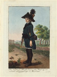 Zentralbibliothek Zürich - Felix Voeglin ein Scharfschütz aus der Stadt Zürich welcher als Zuzüger 1792 in Basel war - 000006468 4