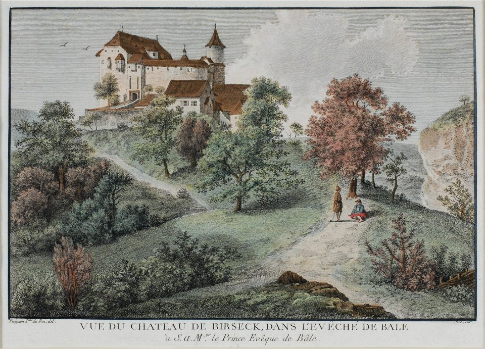 Zentralbibliothek Solothurn - VUE DU CHATEAU DE BIRSECK DANS LEVÊCHÉ DE BALE à S a Mgr le Prince Evêque de Bâle A P D R - aa0192