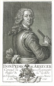 Zentralbibliothek Solothurn - DON PEDRO Wappen DE ARREGER Coronel de un Regimiento Suiso de Su apellido en Espangña que Murio al año 1736 - a0250