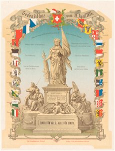 Zentralbibliothek Zürich - Gedenkblatt zum 19 April 1874 - 000005293