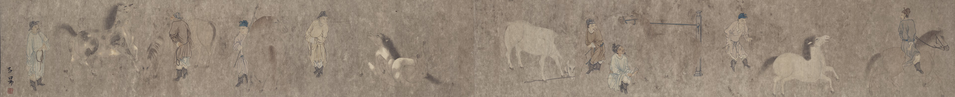 Zhao Mengfu - The Eight Horses of King Mu - 1954.40.22 - Yale University Art Gallery