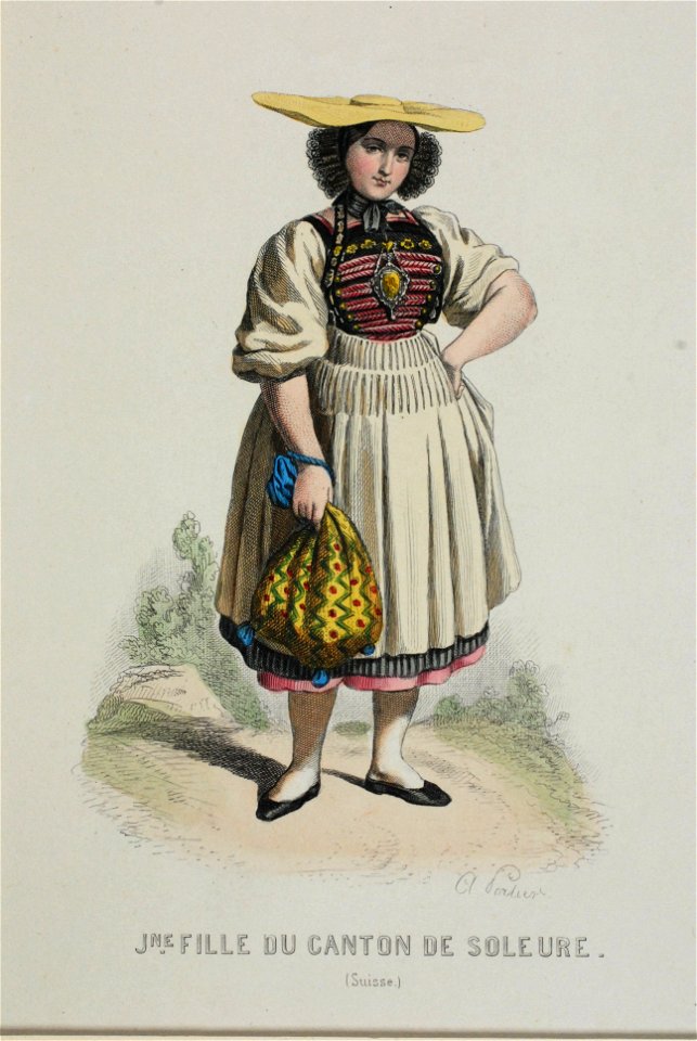 Zentralbibliothek Solothurn - SUISSE TYROL No 26 Jne Fille du Canton de Soleure Suisse - a0113