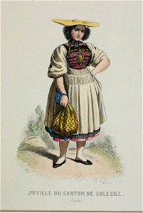 Zentralbibliothek Solothurn - SUISSE TYROL No 26 Jne Fille du Canton de Soleure Suisse - a0113