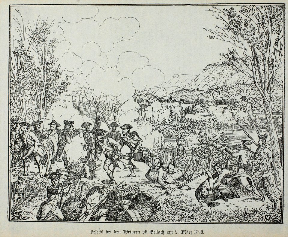 Zentralbibliothek Solothurn - Gefecht bei den Weihern ob Bellach am 2 März 1798 - a0891