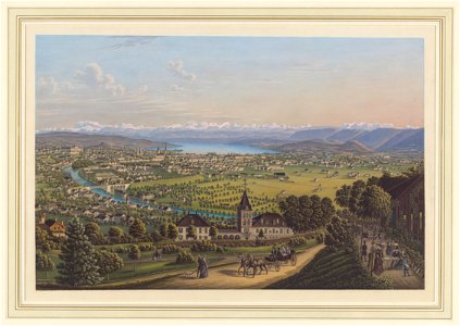 Zentralbibliothek Zürich - Vue générale de Zurich prise de la Weid - 000009549
