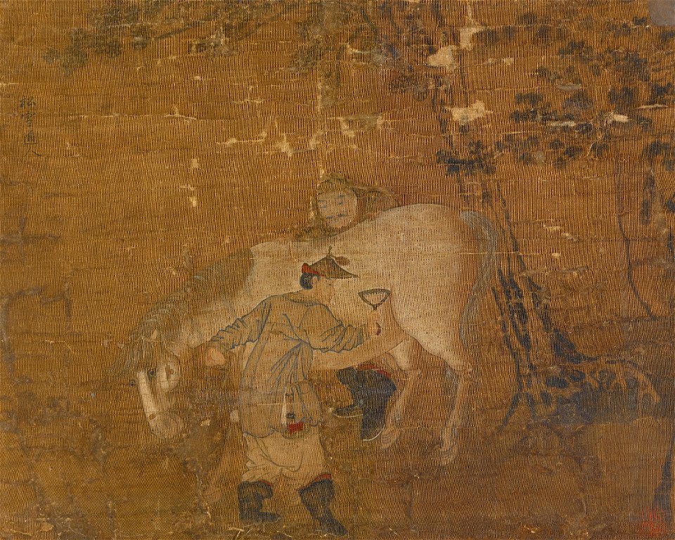 Zhao Mengfu - Grooms Combing White Horse - 64.790 - Indianapolis Museum of Art