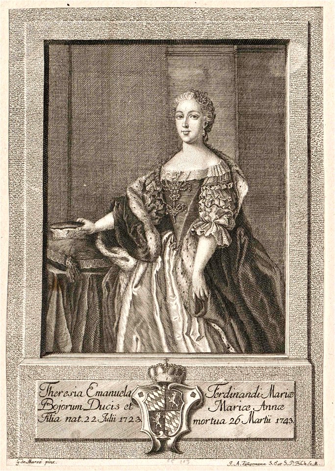 Zimmermann after Desmarées - Theresia Emanuela of Bavaria