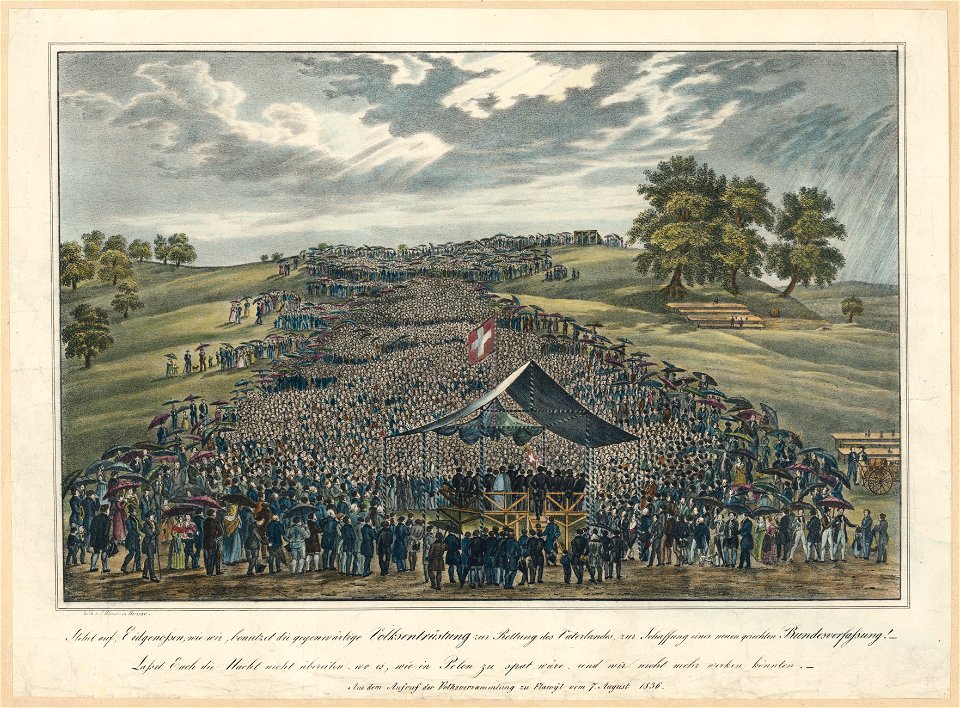 Zentralbibliothek Zürich - Volksversammlung in Flawil am 7 August 1836 - 000004665