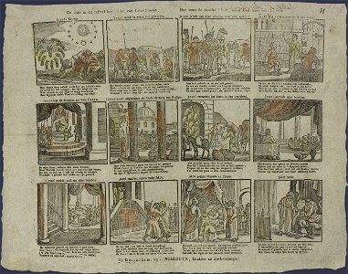 Zie hier in dit tafreel hoe 't lot van Jozef toont, Hoe soms de onschuld lijdt, maar God haar ook beloont-Catchpenny print-SMC K 0054