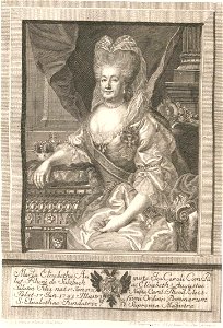 Zimmermann after Edlinger - Elisabeth Augusta of Sulzbach. Free illustration for personal and commercial use.