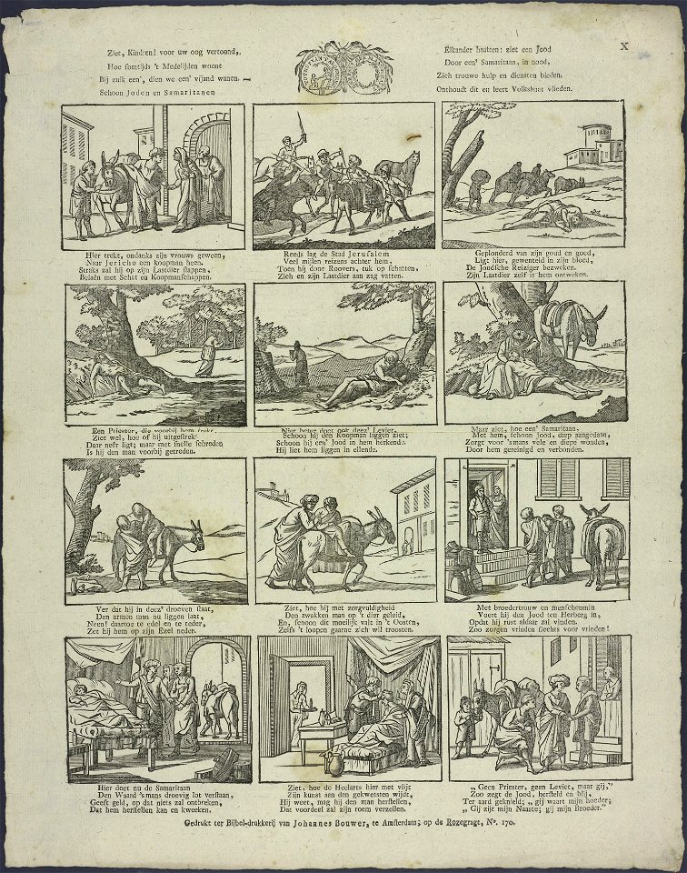 Ziet, kindren! voor uw oog vertoond, Hoe somtijds 't medelijden woont-Catchpenny print-Borms 0732