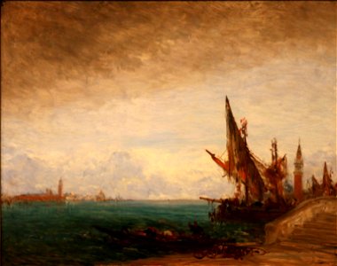 Ziem Félix Bateau de pêche amarré Venise