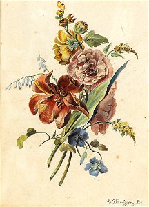 Leopold Zinnögger - Blumensträußchen (1862)