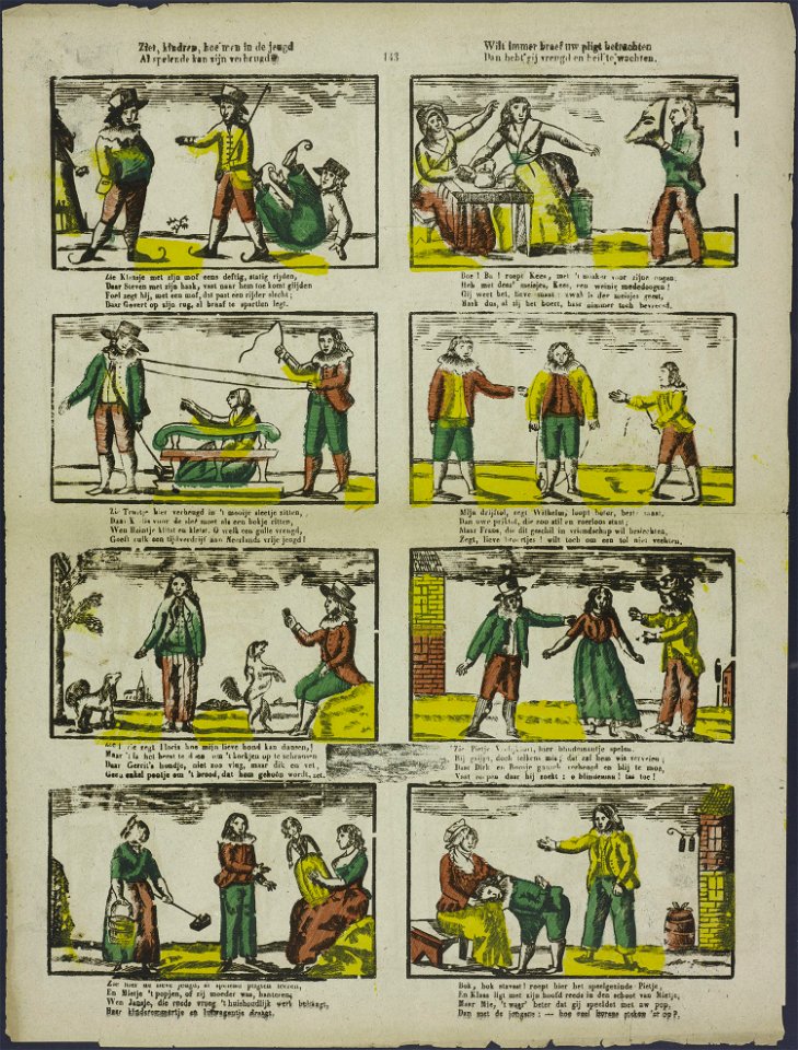 Ziet, kindren hoe men in de jeugd Al spelende kan zijn verheugd-Catchpenny print-Borms 0633