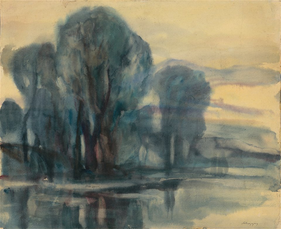 Zolo Palugyay - Trees by the River - K 721 - Slovak National Gallery