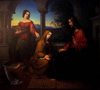 Zimmermann Christus bei Maria und Martha