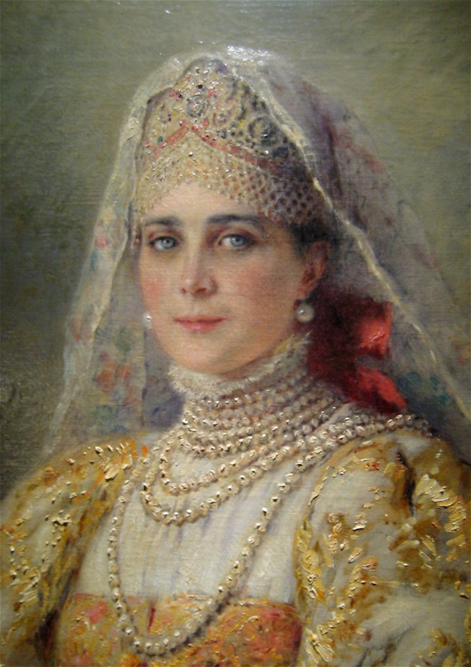 Zinaida Yusupova by Makovskiy - detail 02