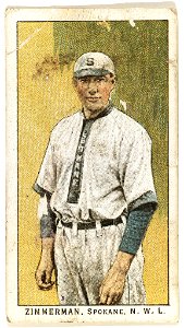 Zimmerman, Spokane Team, baseball card portrait LCCN2007685558