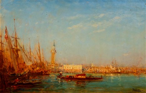 Venetian canal scene by Félix Ziem, 1905