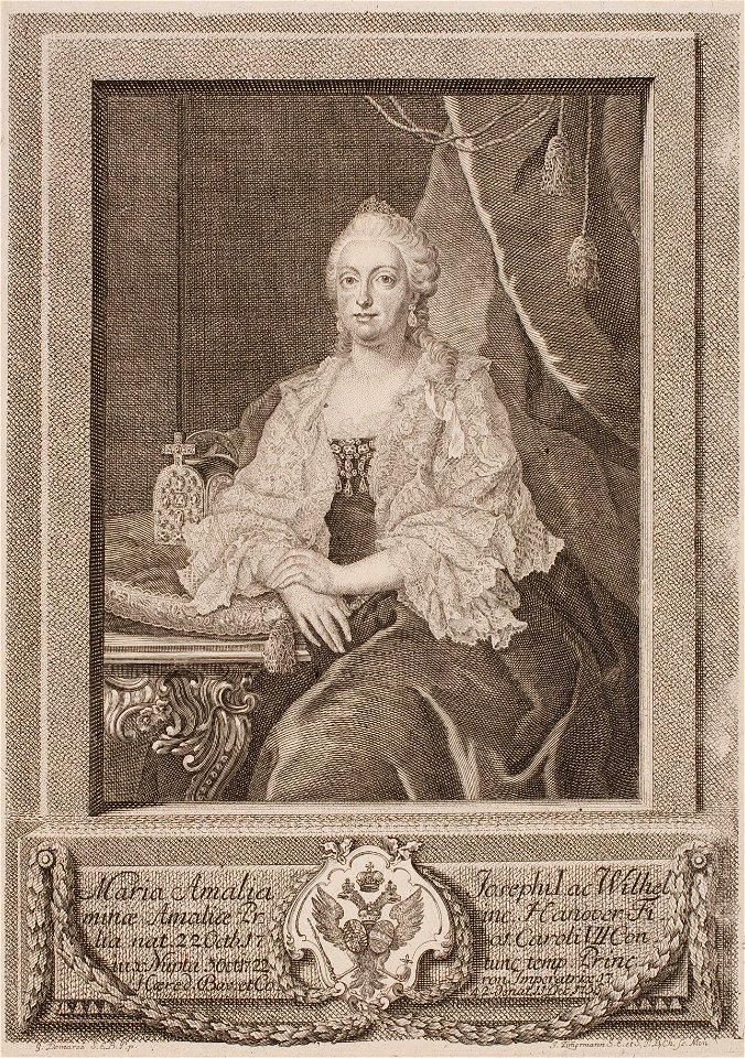Zimmermann after Desmarées - Maria Amalia of Austria