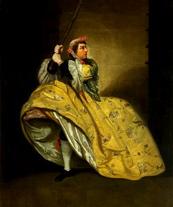 Zoffany-Garrick in Provoked Wife. Free illustration for personal and commercial use.