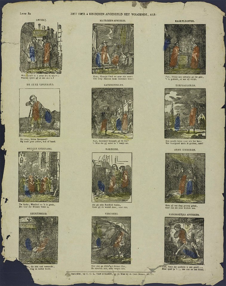 Ziet hier ô kinderen afgebeeld het volgende-Catchpenny print-Borms 0922
