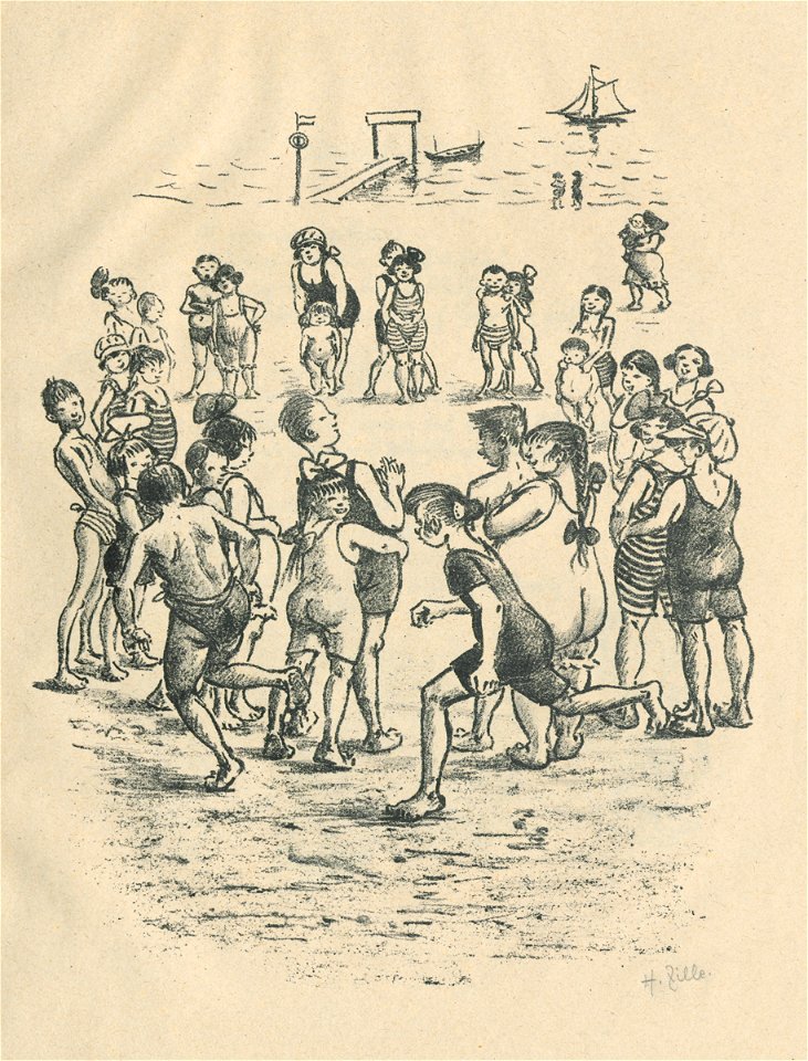 Zille Kinder-beim-Kreisspiel VII-80-2556-22-W
