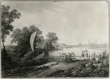 Zingg, Alexander - Dresden vom Pieschener Winkel - Sächsische Landesbibliothek – Staats- und Universitätsbibliothek Dresden