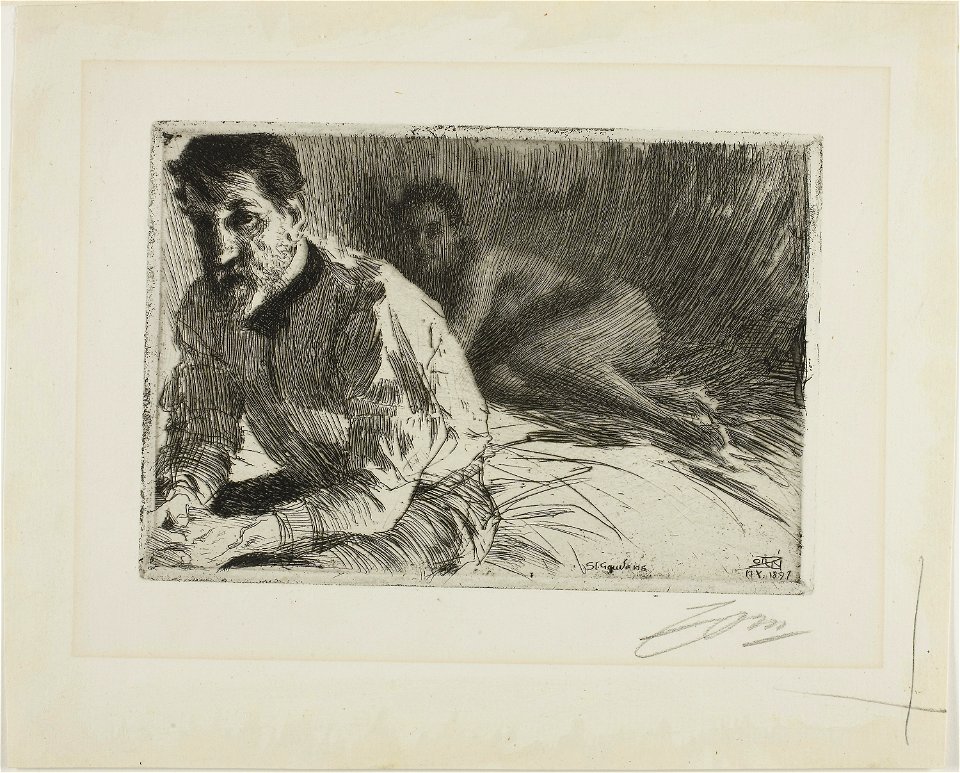 Zorn - Augustus Saint-Gaudens II (Saint-Gaudens and His Model), 1927.1883