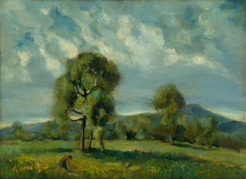 Zolo Palugyay - Liptov Landscape with Trees - O 970 - Slovak National Gallery